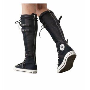 Chuck Taylor All Star XXHi Leather Straps 8.5 Women Sneaker Boots Black A16600C